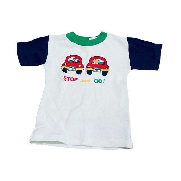 Vtg Small Steps Baby Clothes Color Block 3 Piece Set Car Theme 24 Months Boy - Picture 6 of 14